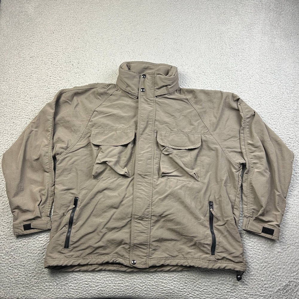 VTG Eddie Bauer Jacket Mens Brown Sport Shop Field Parka Coat Made In USA Large